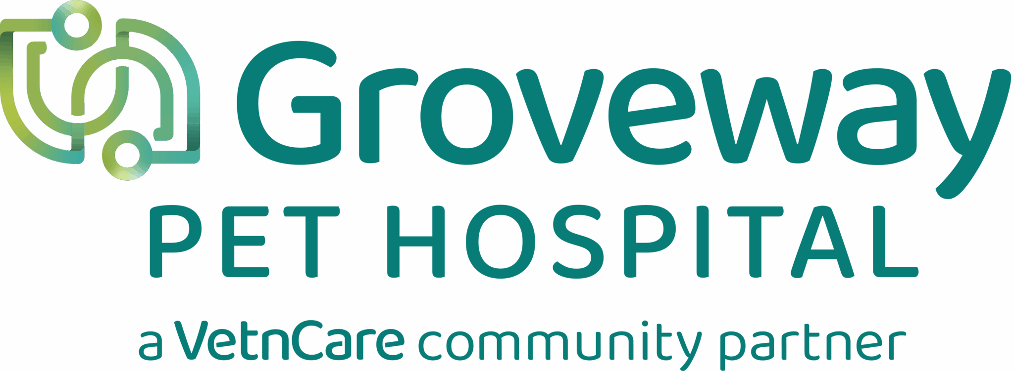 logo for groveway pet hospital in color
