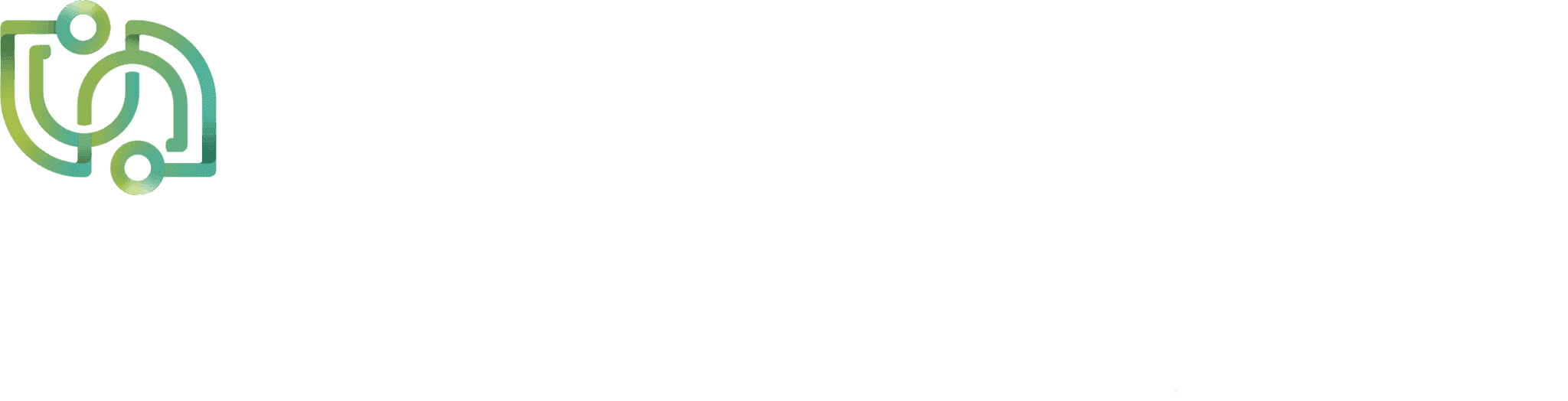 logo for groveway pet hospital in white